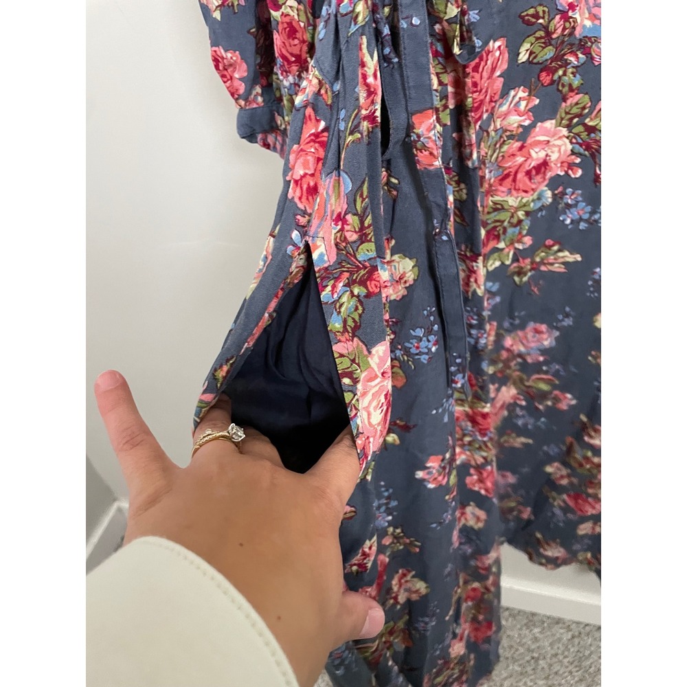 April Cornell Victorian Rose Mori Dress Size Medium Midi Cottagecore Prairie - Picture 6 of 11